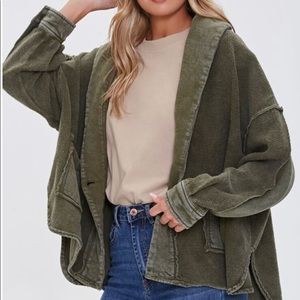 Forever 21 high low pocket patch jacket